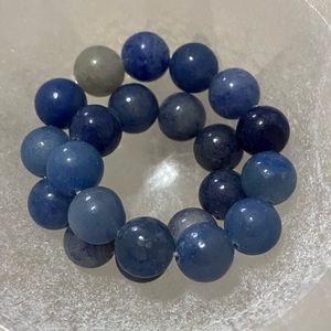 Boho Unisex Beaded Bracelet. Possibly Blue Aventurine.